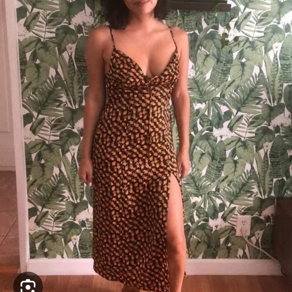 Urban Outfitters Mariah Lace-Up Midi Slip Dress - Picture 4 of 15